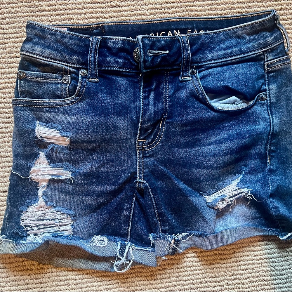 American Eagle Outfitters Women's Blue Denim Shorts